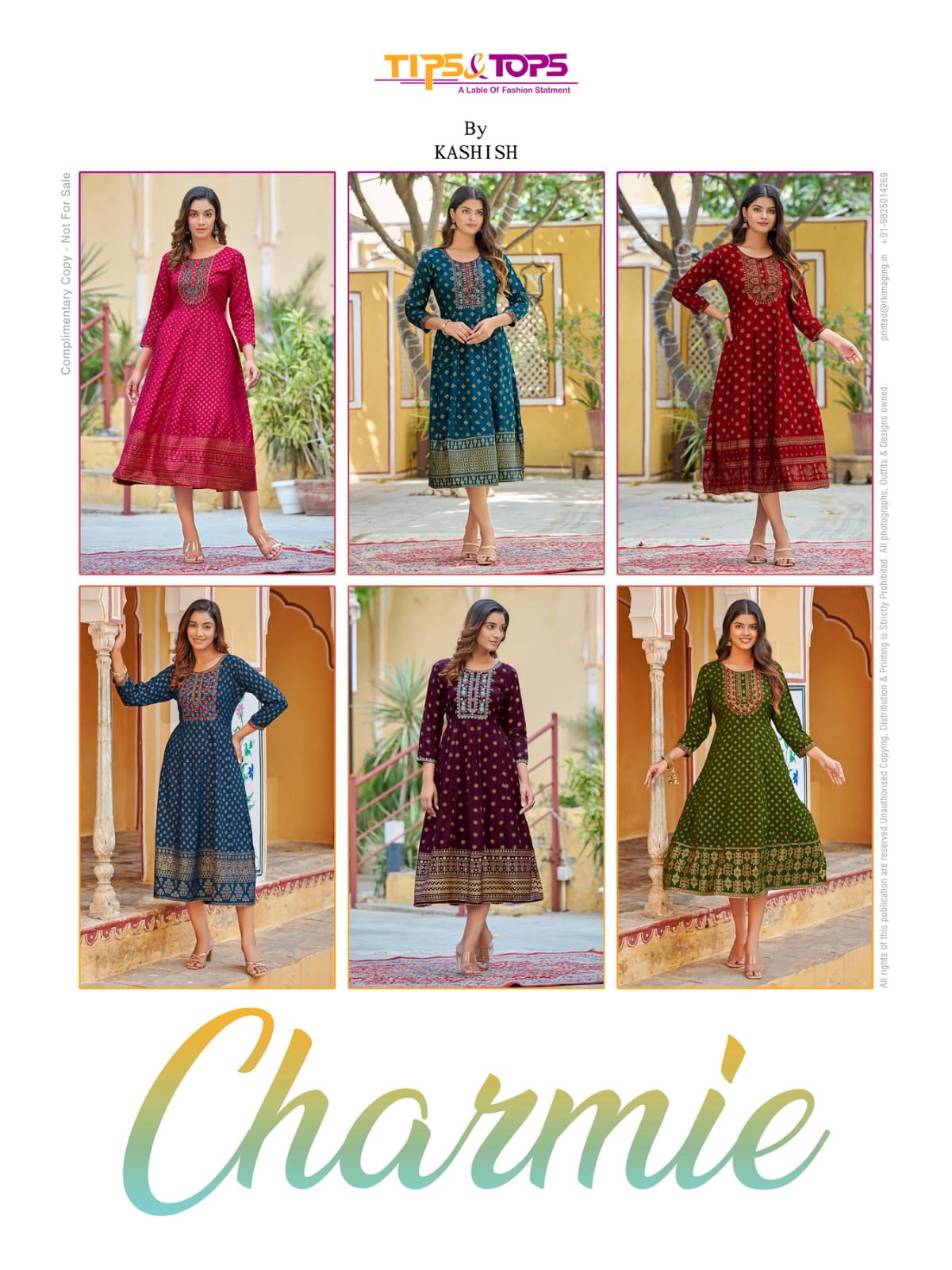 Tips Tops Charmin Rayon Slub Foil Printed Kurtis Catalog
